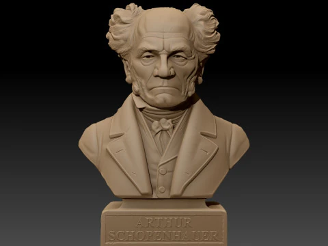 Arthur Schopenhauer printable bust 3D Print Model