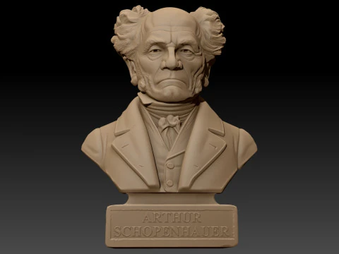 Arthur Schopenhauer printable bust 3D Print Model