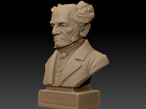 Arthur Schopenhauer printable bust 3D Print Model