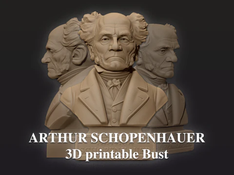Arthur Schopenhauer printable bust 3D Print Model