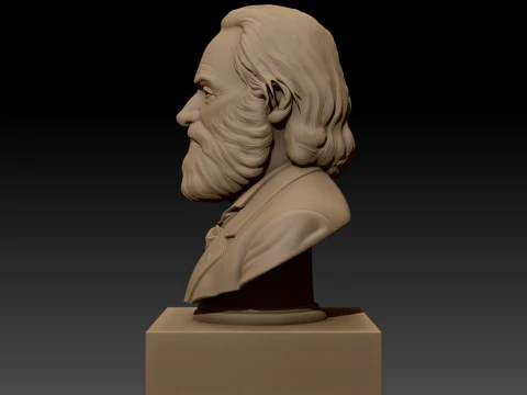 Walt Whitman printable bust 3D Print Model