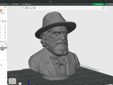 Walt Whitman printable bust 3D Print Model