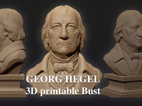 Busto imprimible de Georg Hegel Modelo de impresión 3D