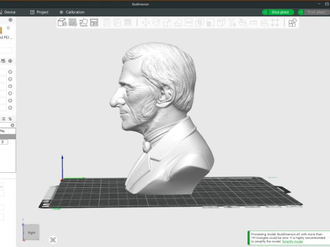 Ralph Waldo Emerson printable bust 3D Print Model