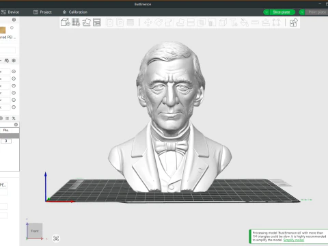 Ralph Waldo Emerson printable bust 3D Print Model