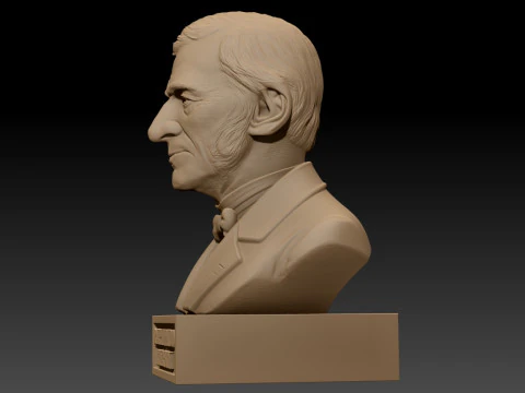 Ralph Waldo Emerson printable bust 3D Print Model