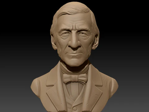 Ralph Waldo Emerson printable bust 3D Print Model