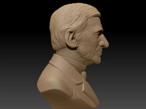 Ralph Waldo Emerson printable bust 3D Print Model