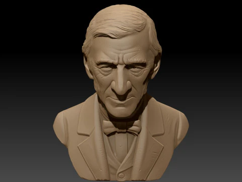 Ralph Waldo Emerson printable bust 3D Print Model