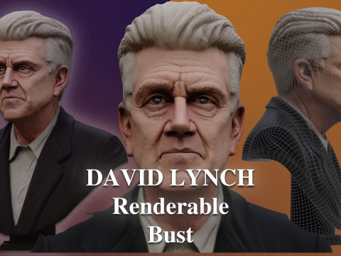 DAVID LYNCH 렌더링 가능한 흉상 3D 모델
