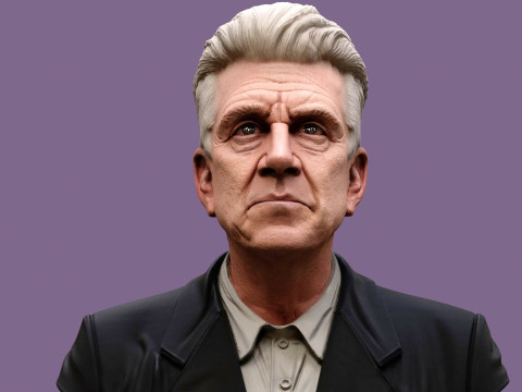 DAVID LYNCH renderable bust 3D Model