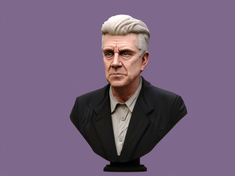 DAVID LYNCH renderable bust 3D Model