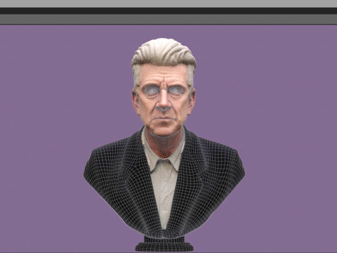 DAVID LYNCH renderable bust 3D Model