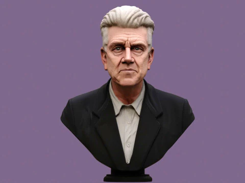 DAVID LYNCH renderable bust 3D Model