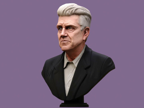 DAVID LYNCH renderable bust 3D Model