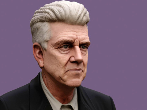 DAVID LYNCH renderable bust 3D Model