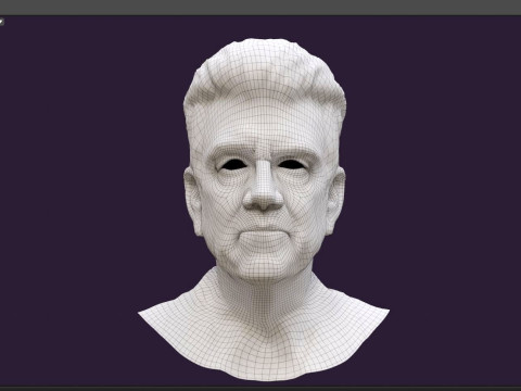 DAVID LYNCH renderable bust 3D Model