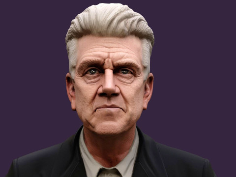 DAVID LYNCH renderable bust 3D Model