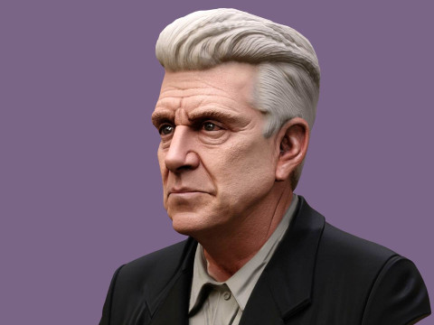 DAVID LYNCH renderable bust 3D Model