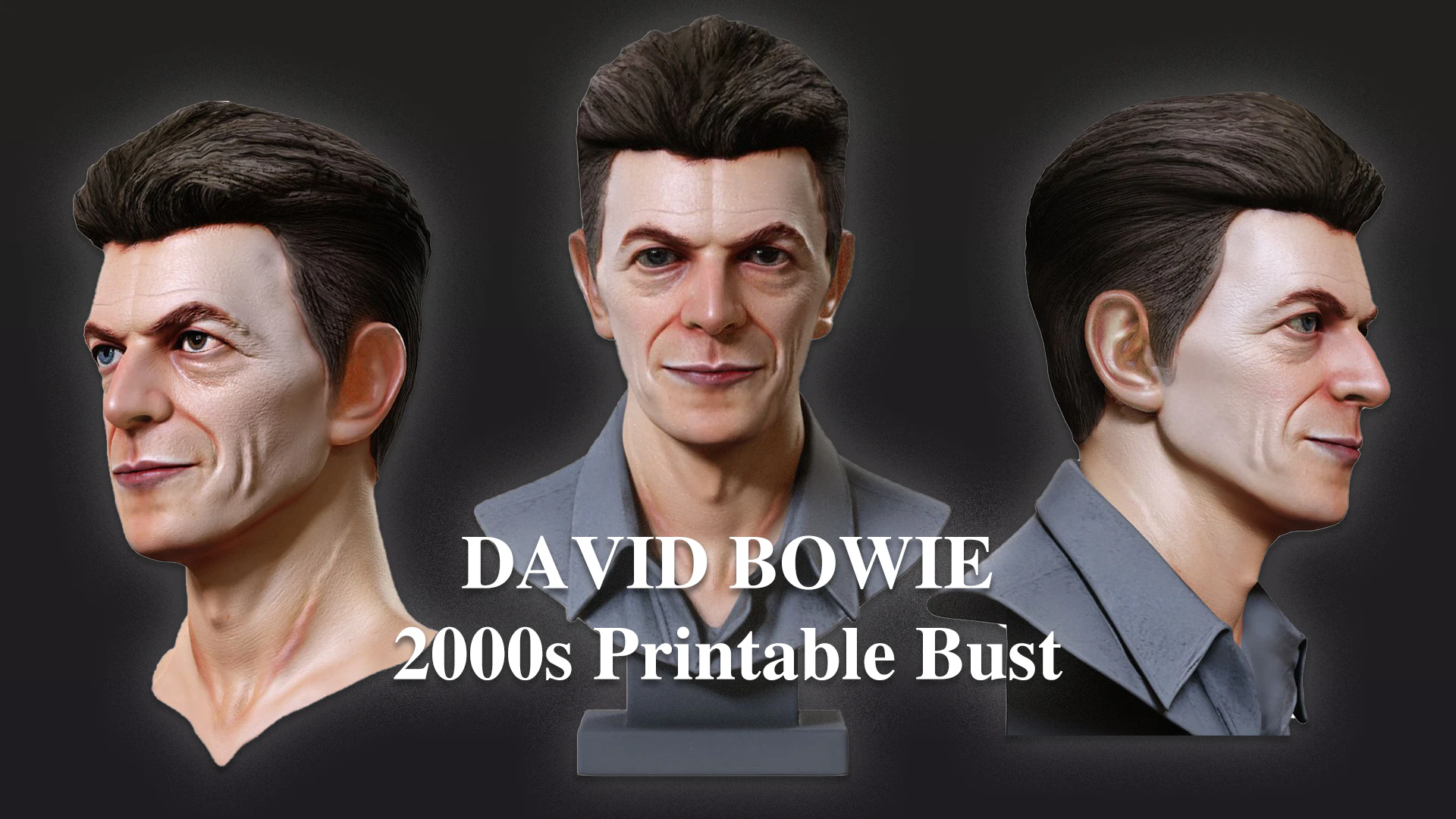 DAVID BOWIE 2000s renderable bust 3D Model .c4d .max .obj .3ds .fbx .stl .blend 