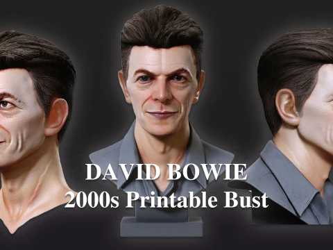 Busto renderiz&aacute;vel de DAVID BOWIE dos anos 2000 Modelo 3D