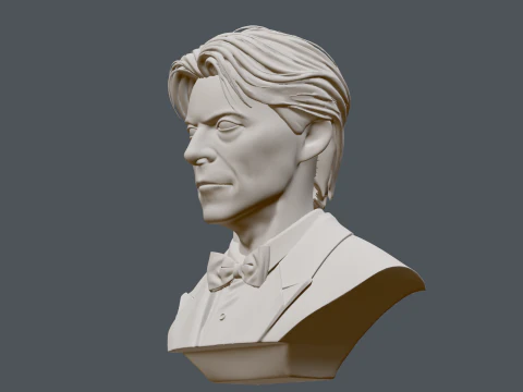 Busto renderizzabile di DAVID BOWIE anni '90 Modello 3D