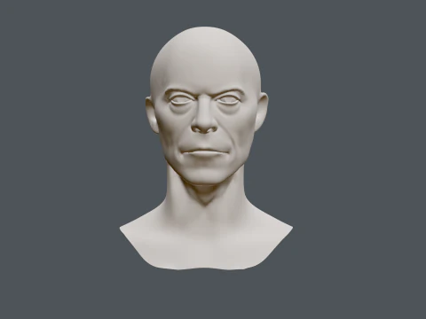 Busto renderizzabile di DAVID BOWIE anni '90 Modello 3D