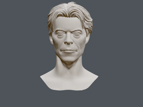 Busto renderizzabile di DAVID BOWIE anni '90 Modello 3D
