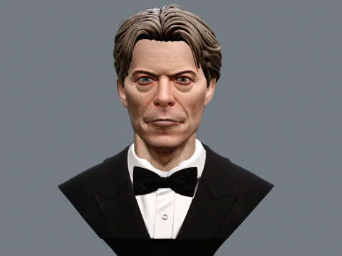 Busto renderizzabile di DAVID BOWIE anni '90 Modello 3D