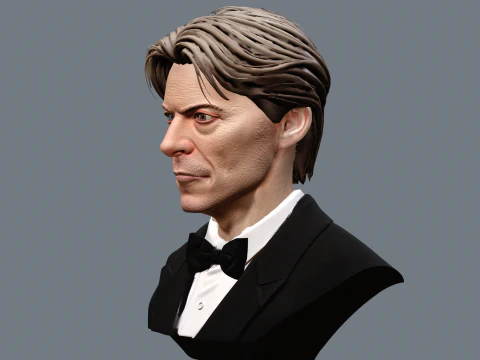 Busto renderizzabile di DAVID BOWIE anni '90 Modello 3D
