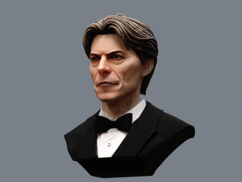 Busto renderizzabile di DAVID BOWIE anni '90 Modello 3D