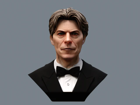 Busto renderizzabile di DAVID BOWIE anni '90 Modello 3D