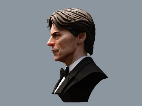 Busto renderizzabile di DAVID BOWIE anni '90 Modello 3D