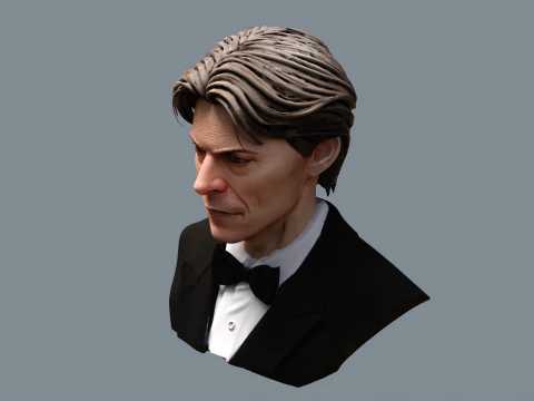 Busto renderizzabile di DAVID BOWIE anni '90 Modello 3D