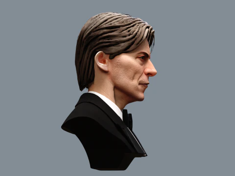 Busto renderizzabile di DAVID BOWIE anni '90 Modello 3D