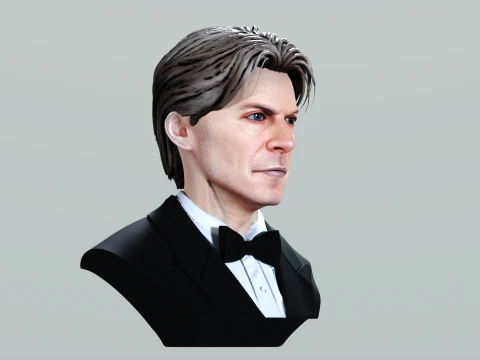 Busto renderizzabile di DAVID BOWIE anni '90 Modello 3D