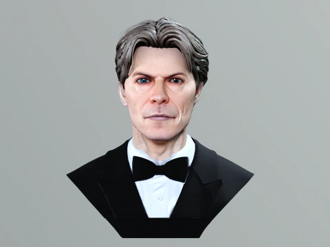 Busto renderizzabile di DAVID BOWIE anni '90 Modello 3D