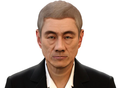 Takeshi Kitano renderable bust 3D Model