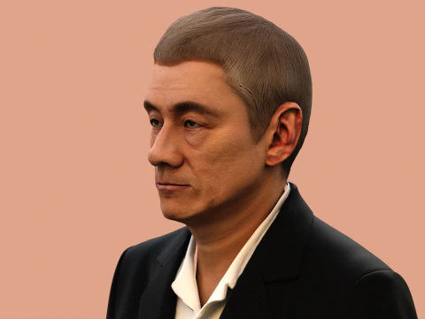 Takeshi Kitano renderable bust 3D Model