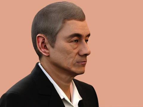 Takeshi Kitano renderable bust 3D Model