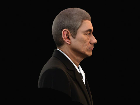 Takeshi Kitano renderable bust 3D Model