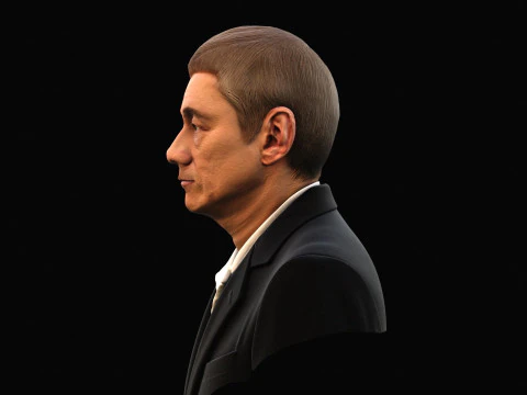 Takeshi Kitano renderable bust 3D Model