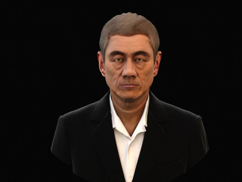 Takeshi Kitano renderable bust 3D Model