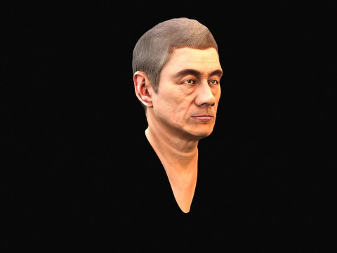 Takeshi Kitano renderable bust 3D Model