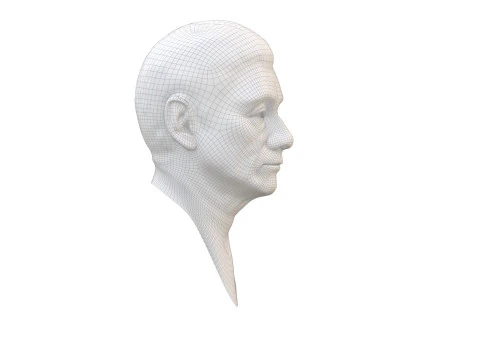 Takeshi Kitano renderable bust 3D Model