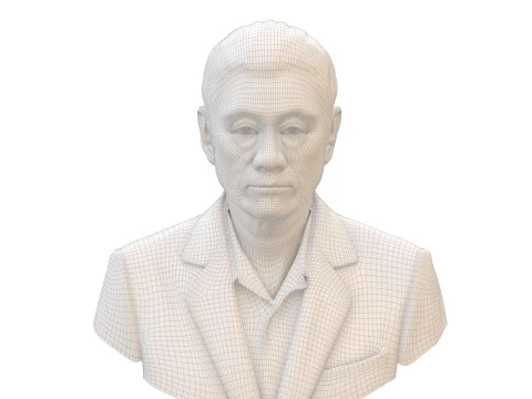 Takeshi Kitano renderable bust 3D Model