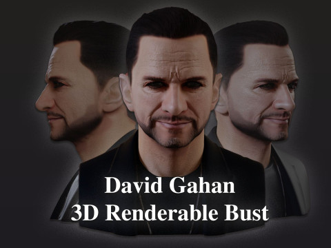 Buste rendu de David Gahan Modèle 3D
