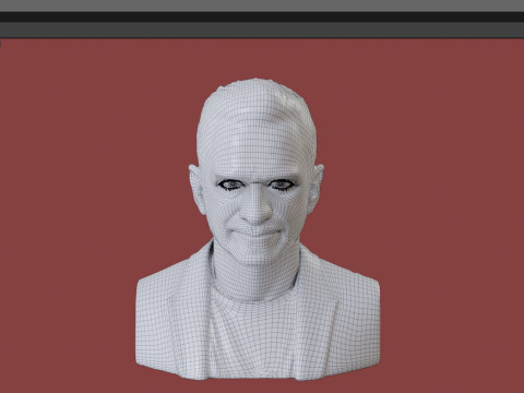 David Gahan renderable bust 3D Model