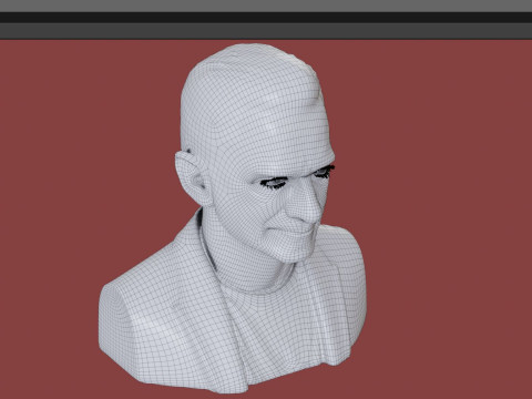 David Gahan renderable bust 3D Model