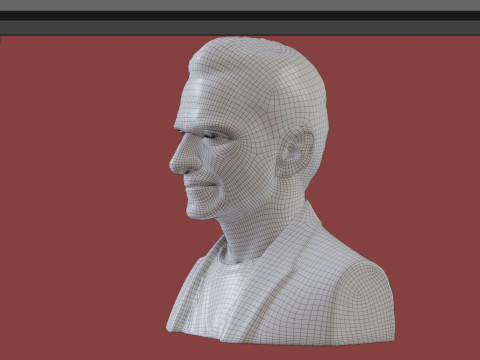 David Gahan renderable bust 3D Model